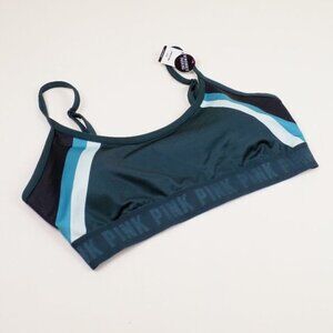 nwt PINK Victoria's Secret ultimate sports bra gym swim retro stripes lo…